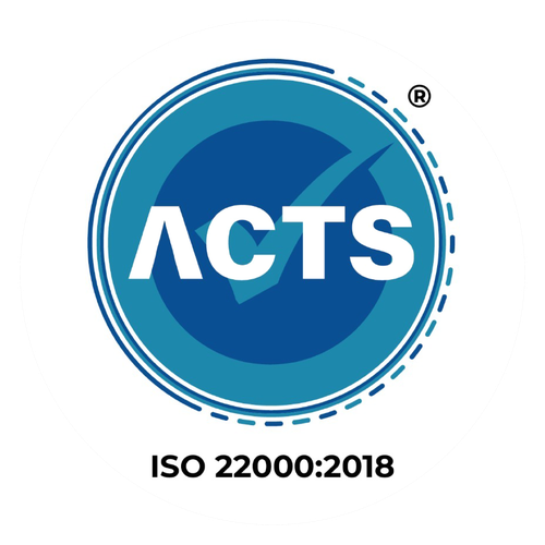 ISO 22000:2018 food safety certified by ACTS