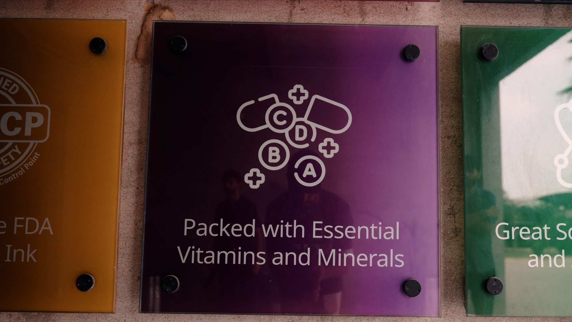Certification badge noting essential vitamins and minerals